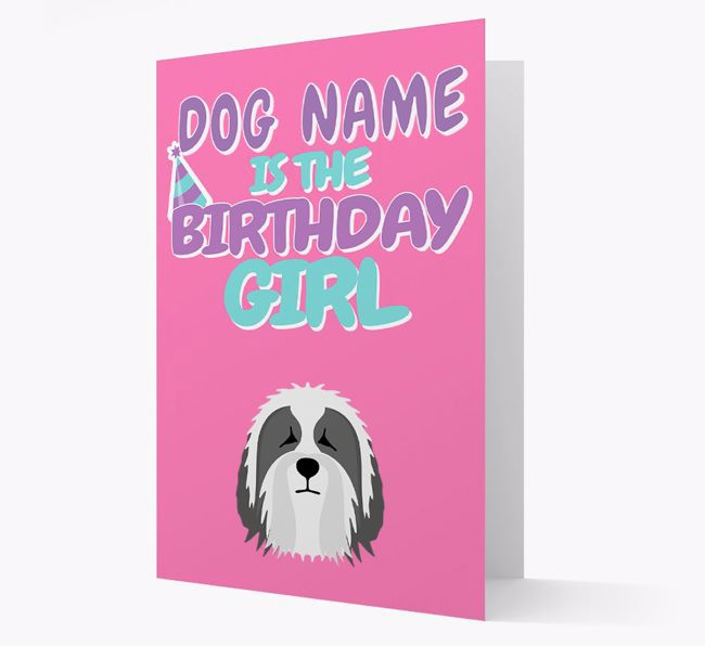 'Birthday Girl' Card with {breedFullName} Icon